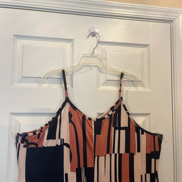 Women Plus Size Colorblock Geometric Print Summer Vacation Beach Maxi Dress 22W - Picture 10 of 12